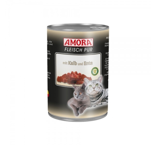 Amora Консервы для кошек - теленок и утка 400г