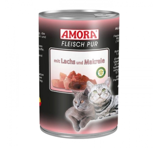 Amora Консервы для кошек - лосось и макрель 400г