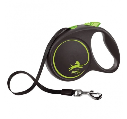 Flexi Black Design L Tape 5m Black/Green - up to 50kg