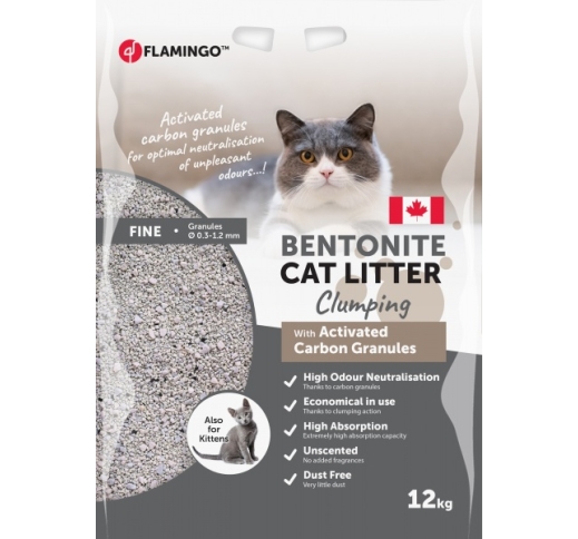 Cat Litter Bentonite with Activated Charcoal Granules 12kg