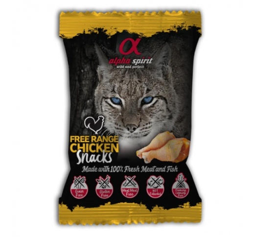 Alpha Spirit Free Range Chicken Snacks for Cats 50g