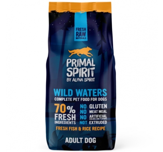 Primal Spirit 70% Wild Waters Koeratoit (Kala & Kana) 12kg