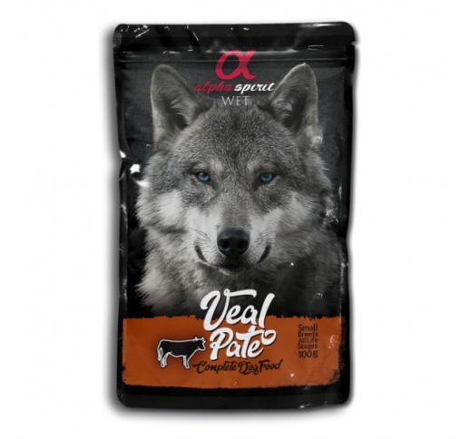 Alpha Spirit Pouch Pate for Dogs with Veal 100g
