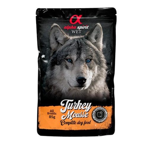 Alpha Spirit Pouch Pate for Dogs with Turkey 300g