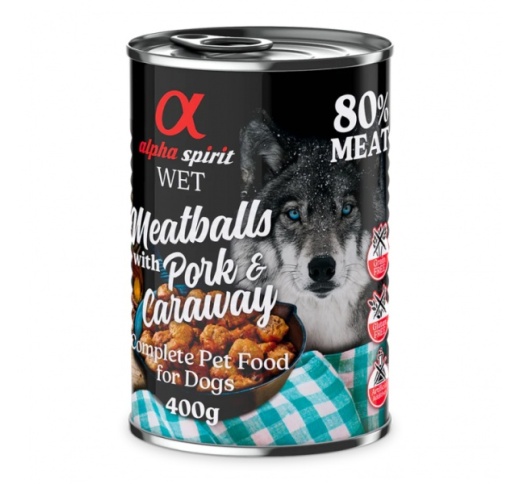 Alpha Spirit Meatballs Pork with Caraway 400g