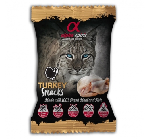 Alpha Spirit Turkey Snacks for Cats 50g