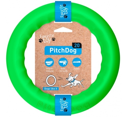 Dog Toy Pitchdog20 Ring Green 20cm