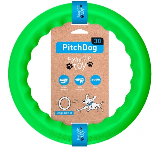 Dog Toy Pitchdog30 Ring Green 28cm