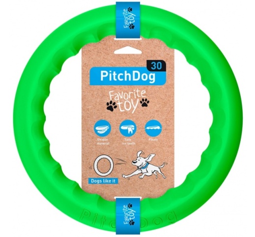 Dog Toy Pitchdog30 Ring Green 28cm
