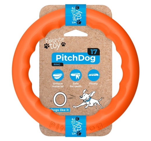 Dog Toy Pitchdog17 Ring Orange 17cm