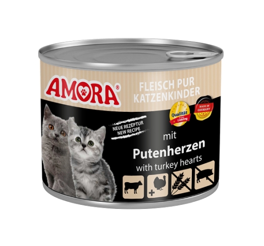 Amora Meat Pure Kitten Food (Beef with Turkey hearts) 200g