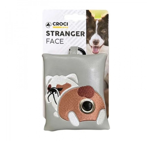 Poobag Holder Stranger Face Bulldog 10,5x8,5cm