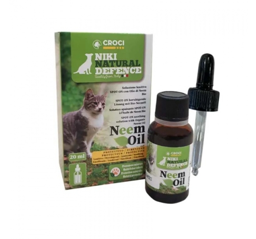 Niki Natural Defense Точечный лосьон для кошек с органическим маслом нима 20 мл