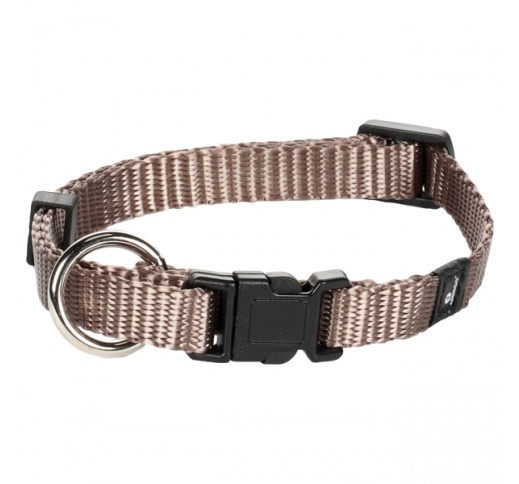 Collar Ziggi Nylon Taupe 30-45cm x 15mm