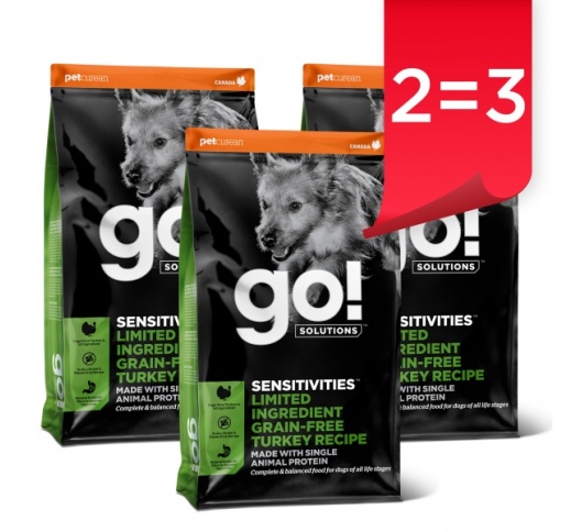 2=3 Go! Sensitivities Kalkuniga Kuivtoit Koerale ja Kutsikale 1,6kg