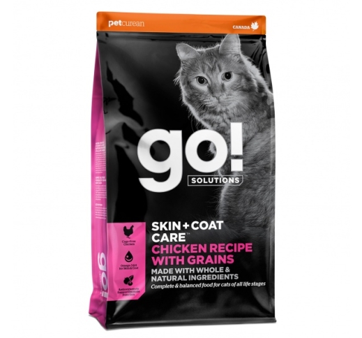 Корм GO! Skin + Coat для котят и кошек, с курицей 1,4кг 
