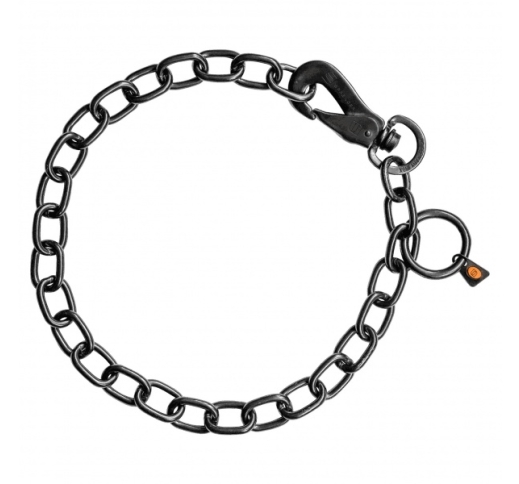 Sprenger Collar Adjustable with Hook, Black (Medium) 4mm x 79cm