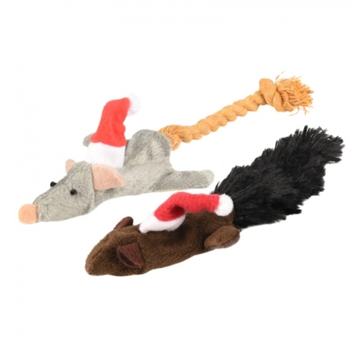 Christmas Cat Toy Crinkle Mouse 2pcs