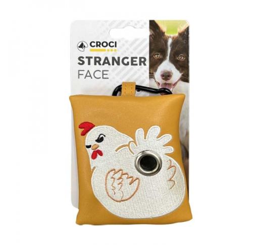 Poobag Holder Stranger Face Chicken 10,5x8,5cm