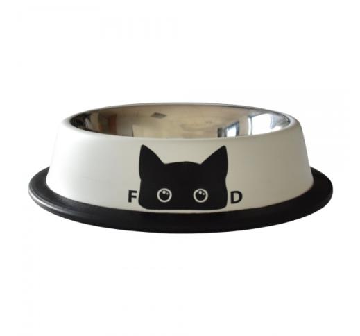 Feeding Bowl "Chat" White 240ml