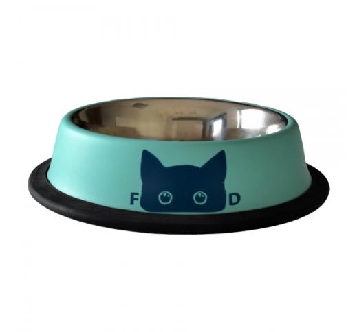 Feeding Bowl "Chat" Blue 240ml