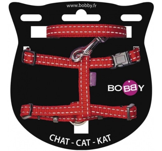 Cat Harness "Safe", Red 25-38cm