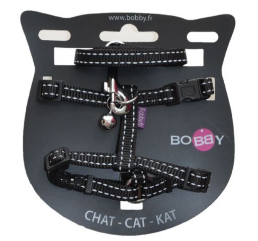 Cat Harness "Safe", Black 25-38cm