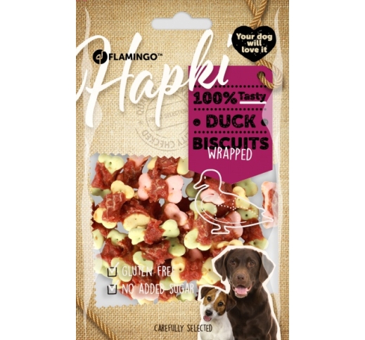Hapki Biscuits for Dogs with Duck 85g