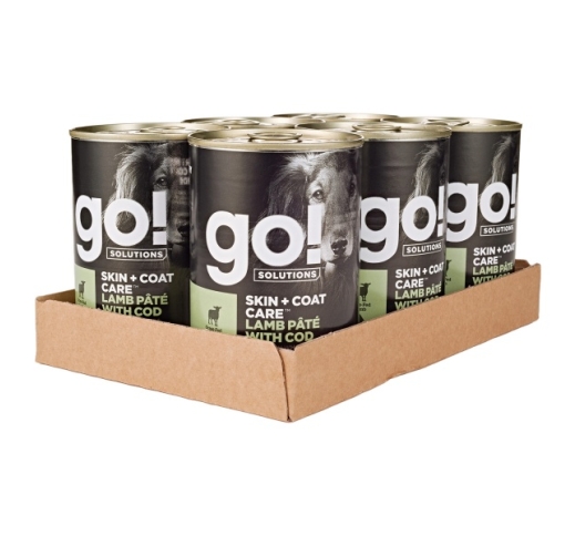 6x GO! Skin + Coat консервы с баранины и треской для собак 400г