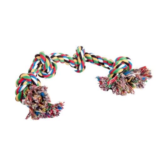 Dingo Dog Toy Cotton Rope with 4 Knots 55cm