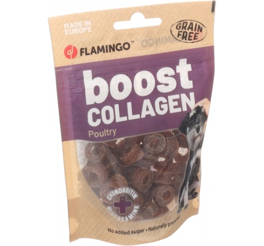 Flamingo Dog Treats - Boost Bits with Chicken & Collagen 60g