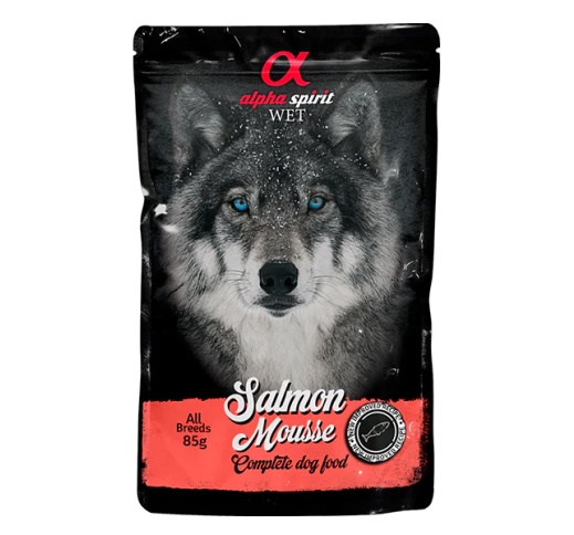 Alpha Spirit Pouch Паштет для собак  с лососем 300г