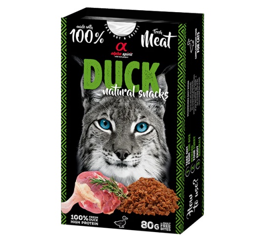 Alpha Spirit Natural Snack – Лакомства для кошек с уткой 80 г