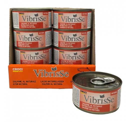 Vibrisse Консервы для кошек - лосось 70г x 24шт