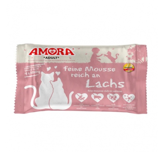 Amora Feine Mousse - lõhepasteet kassile 4x100g
