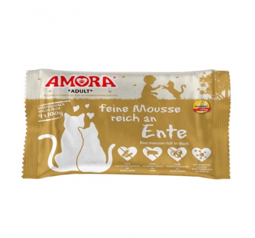 Amora Feine Mousse - pardipasteet kassile 4x100g