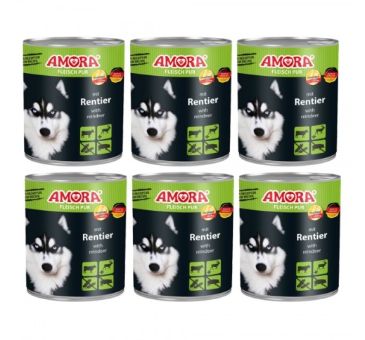 Amora Meat Pure Dog Food (Beef & Reindeer) 800g x 6pcs