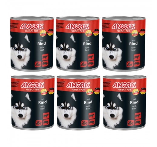Amora Pure Meat Dog Food (Beef) 800g x 6pcs
