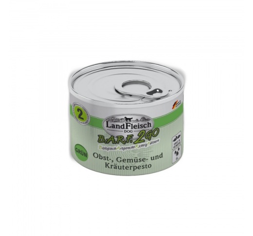 LandFleisch Dog BARF2GO Green Pesto with Fruits, Vegetables and Herbs 200g