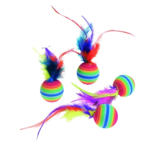 Cat Toy Rainbowballs 4pcs
