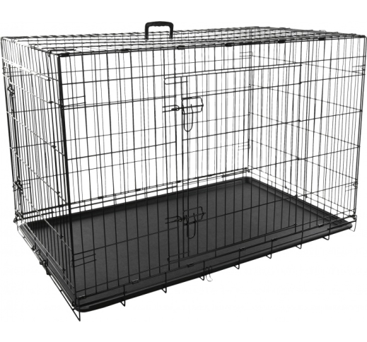 Wire Dog Cage Black 109x70x76cm XL