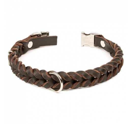 Klin Leather Braided Collar 55cm x 20mm