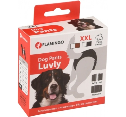 Dog Pants Luvly XXL Black 60-70cm