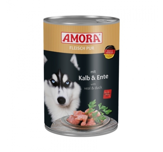 Amora консервы для собак -  теленок и утка 400г