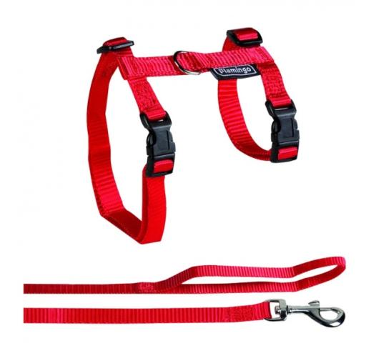 Harness for Big Cats Red 35-56cm