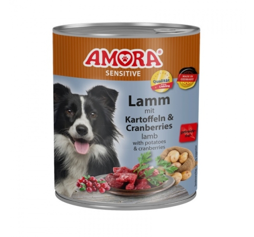 Amora Sensitive консервы для собак -  баранина и картошка 800г
