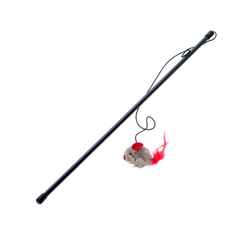 Cat Toy Mouse on a Rod 50cm