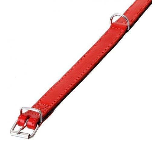 Collar Leather Rondo Red 22mm x 52cm