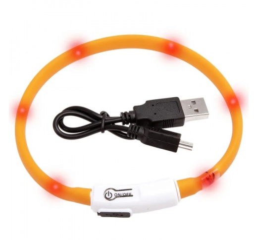 LED Collar Visio Light Orange 20-35cm