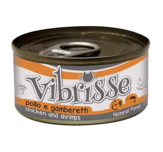 Vibrisse Canned Cat Food Chicken & Shrimps 70g